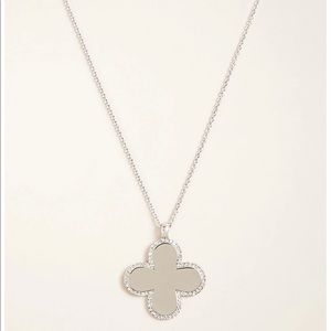 Ann Taylor Pave Clover Pendant necklace